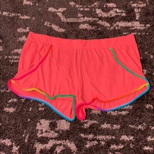 Ombre Rainbow Pom Sleep Shorts
